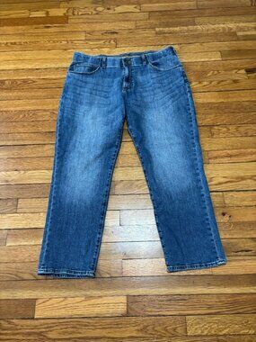 Lee Mens Premium Select Motion Stretch Straight Jeans 38x30 Blue Comfort Waist